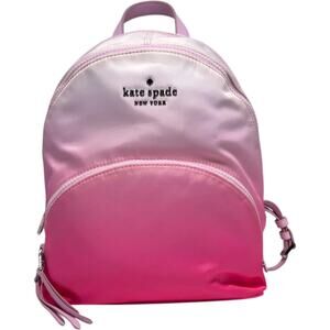 Kate Spade Ombre Medium Backpack Karissa Nylon Lip Print Radiant Pink